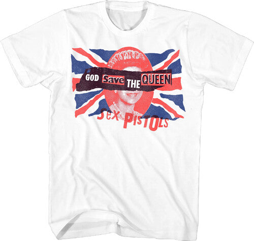 Sex Pistols - God Save The Queen T-Shirt - White - Adult Shirt