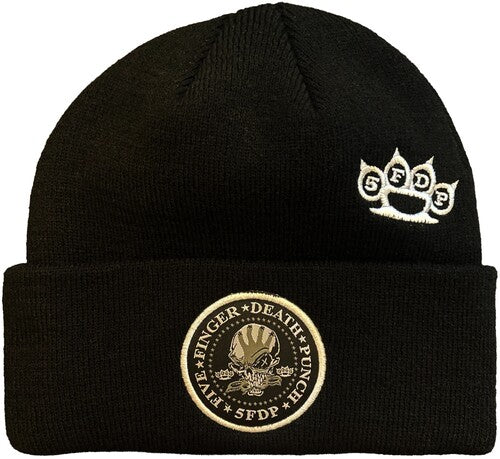 Five Finger Death Punch 5fdp Logo Beanie Osfa Blk - Five Finger Death Punch 5fdp Logo Beanie Osfa Blk