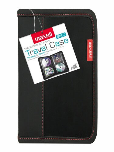 Maxell - Maxell 197298 Cd/dvd 96 Disc Zipper Case Black
