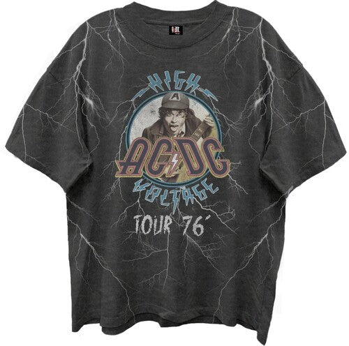 AC/DC - High Voltage 76 Tour - Front & Back Print - Giant Vintage - T-shirt