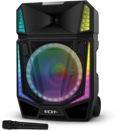 Ion iPA180 Total PA Quake - Bluetooth 15 PA Speaker With Mixer - Lights - Wireless Mic and Stand (Black)