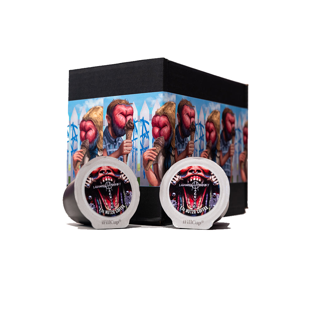 Ministry's OFFICIAL Laughing Monkey Machine' Coffee: #nutzo Single-Serve Pods (12ct)