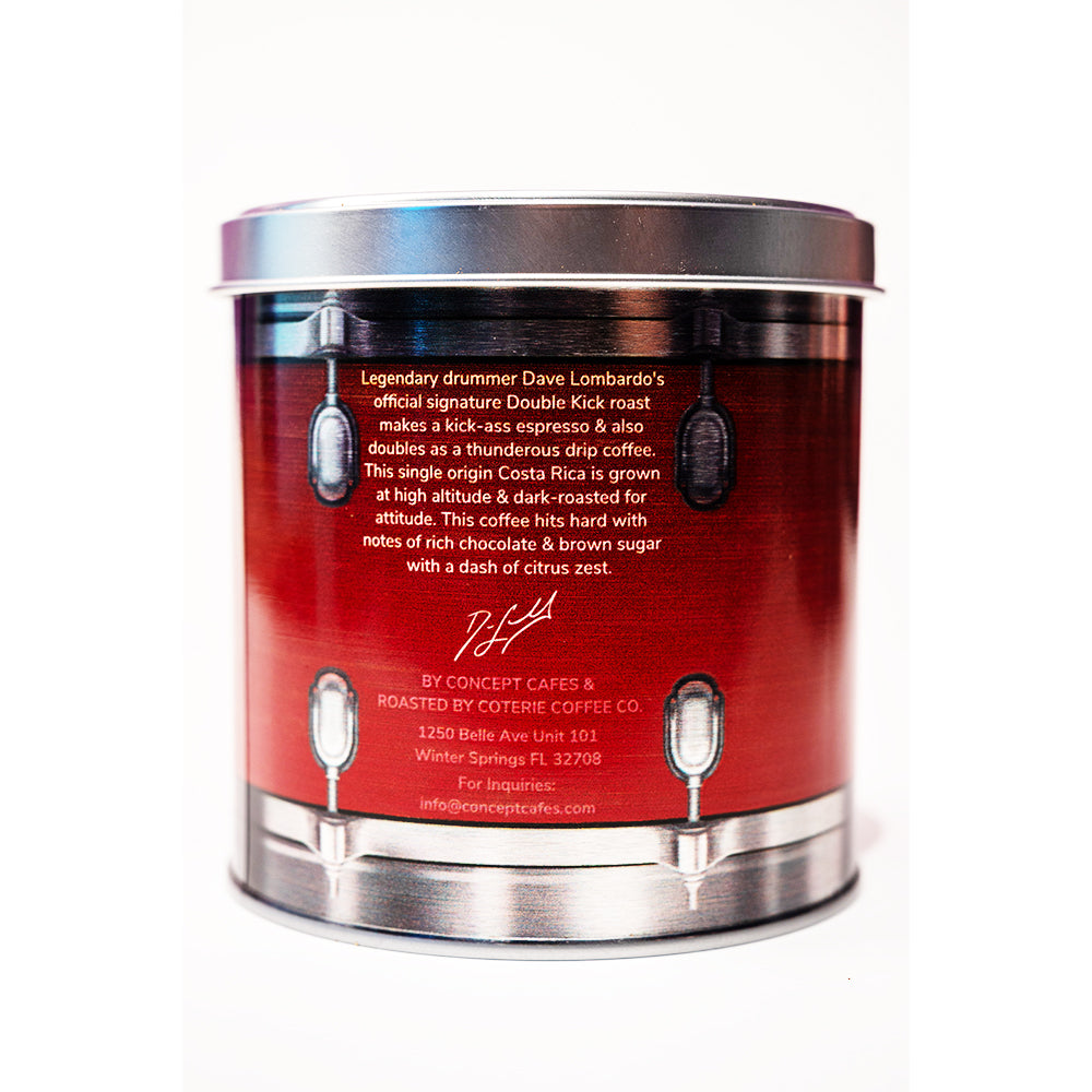 Dave Lombardo's OFFICIAL 'Double Kick' Drum Tin (8oz): Signature