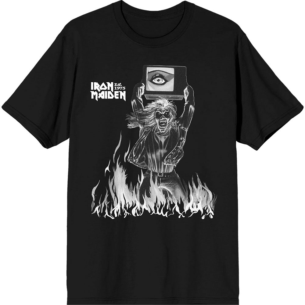 Iron Maiden Est. 1975 Holy Smoke Flames Crop [T-Shirt]