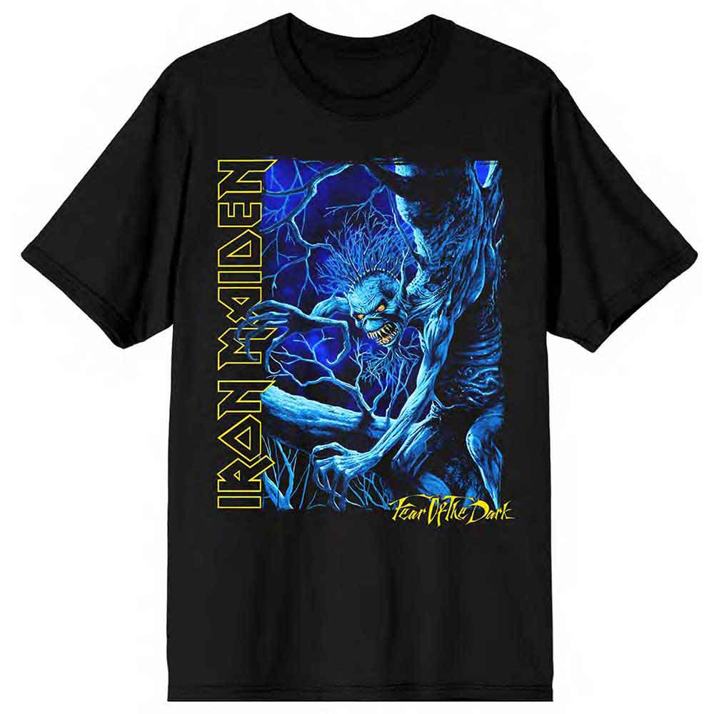 Iron Maiden Fear of the Dark Blue Tone Eddie Vertical Logo [T-Shirt]