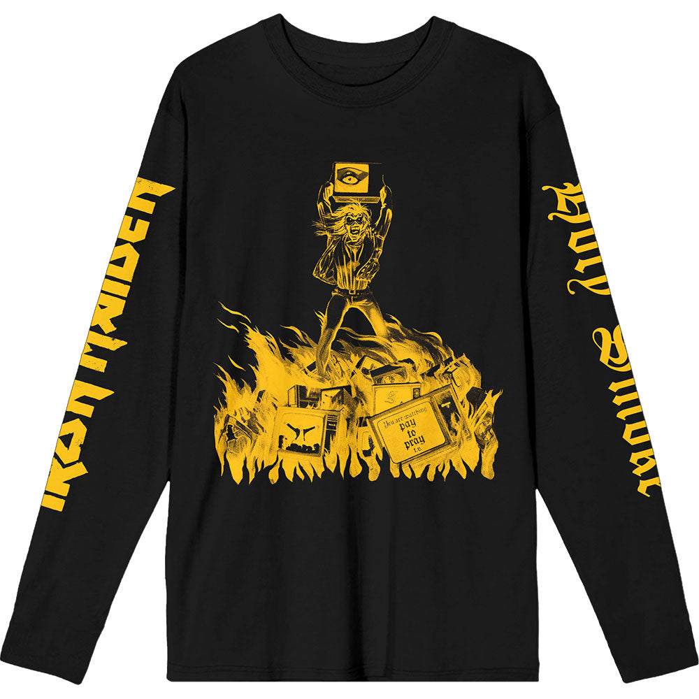 Iron Maiden Holy Smoke Isolated Yellow [L/S Shirt]