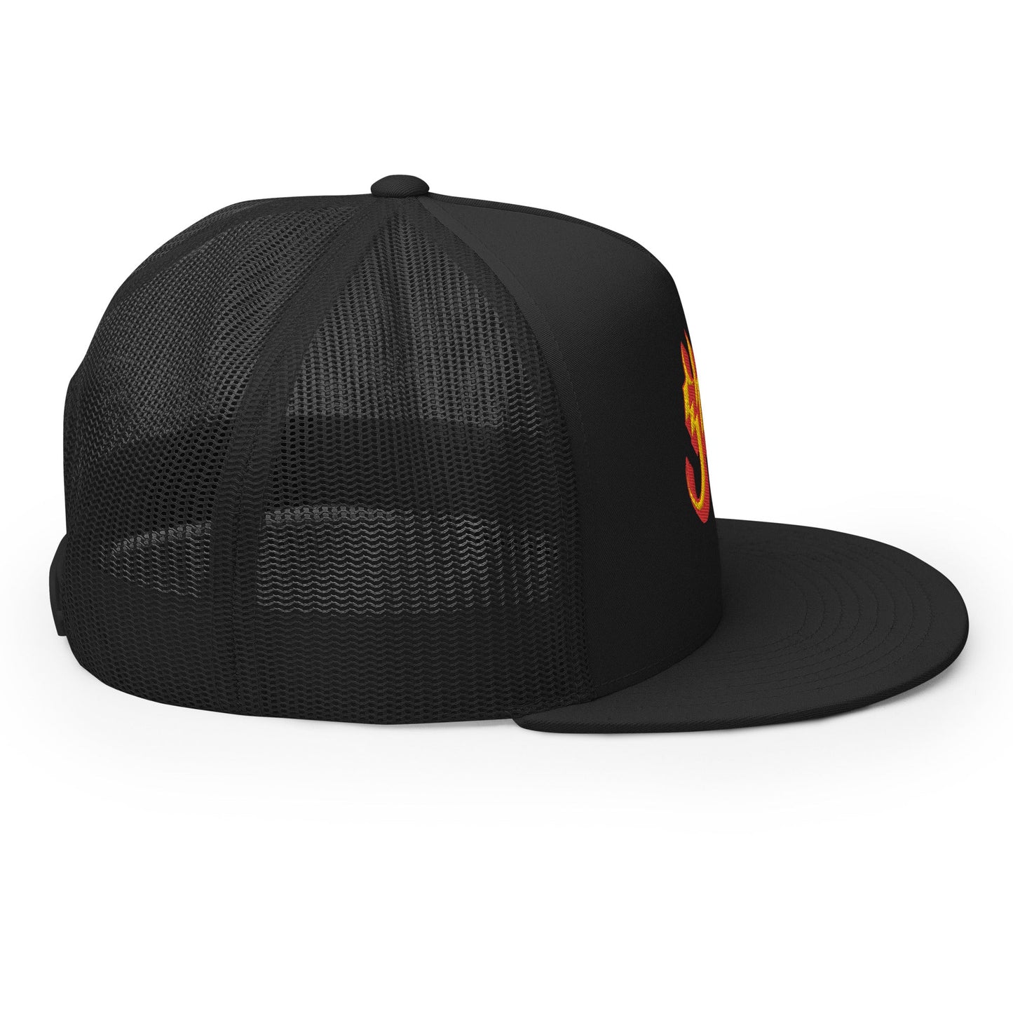 MERCHMOMENT Ghost Embroidered Logo Trucker Hat [Apparel]