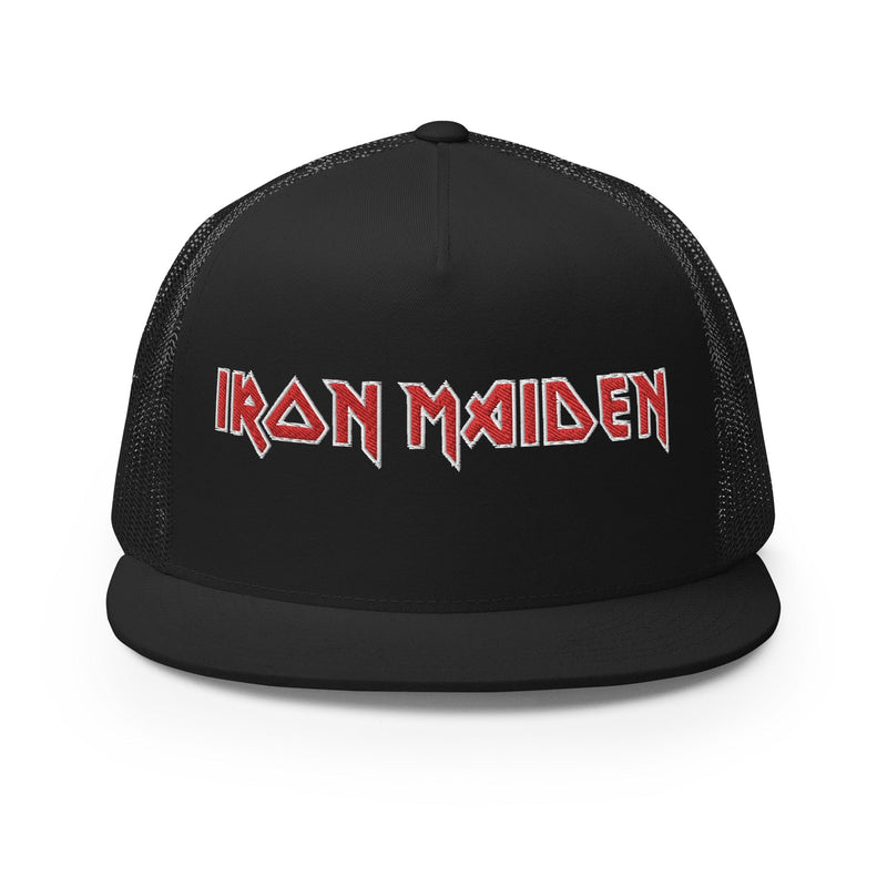 MERCHMOMENT Iron Maiden Classic Logo Embroidered Trucker Hat [Apparel]