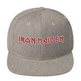 MERCHMOMENT Iron Maiden Classic Logo Grey Embroidered Snap Back Hat [Apparel]
