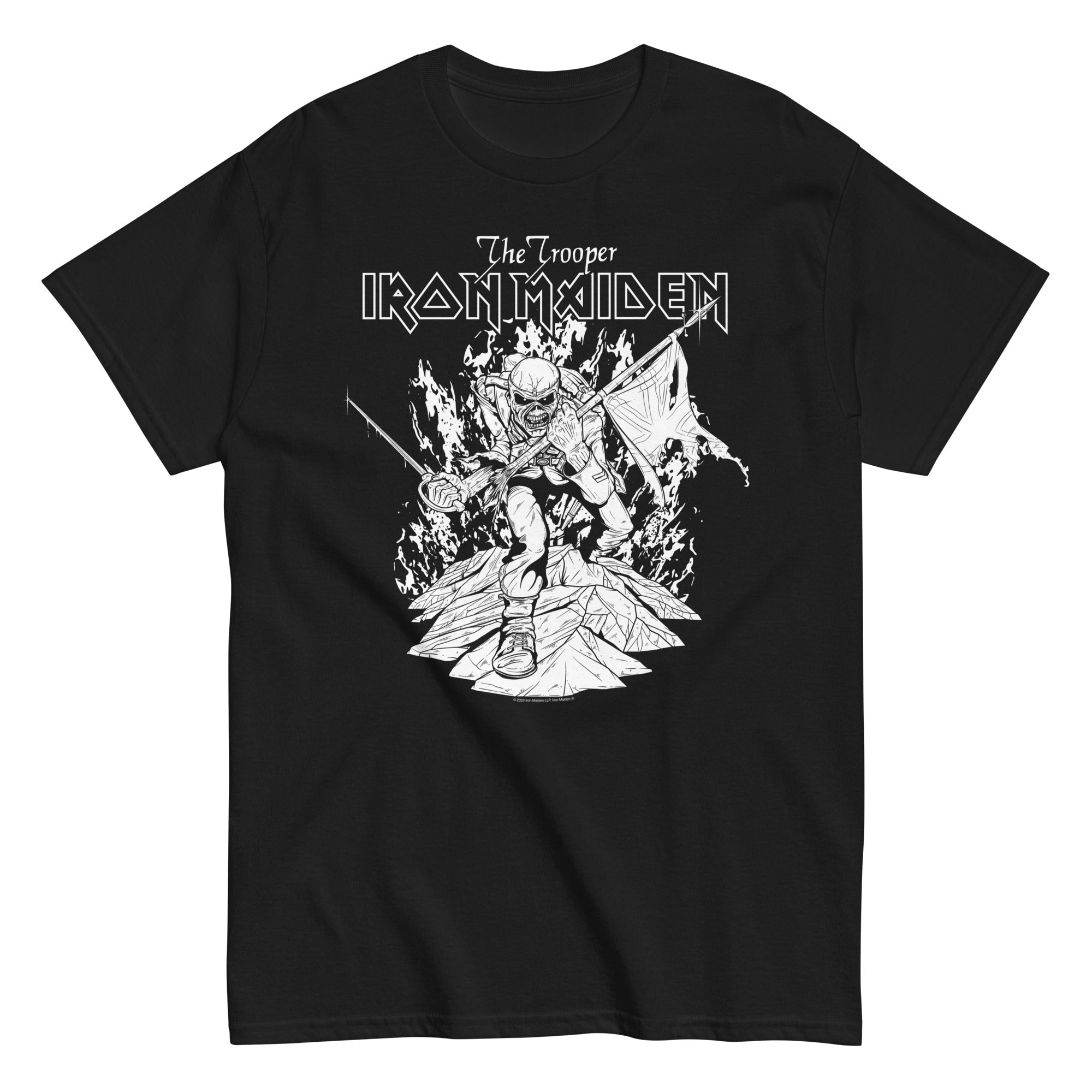 MERCHMOMENT Iron Maiden - Trooper Black and White T-Shirt [Apparel]