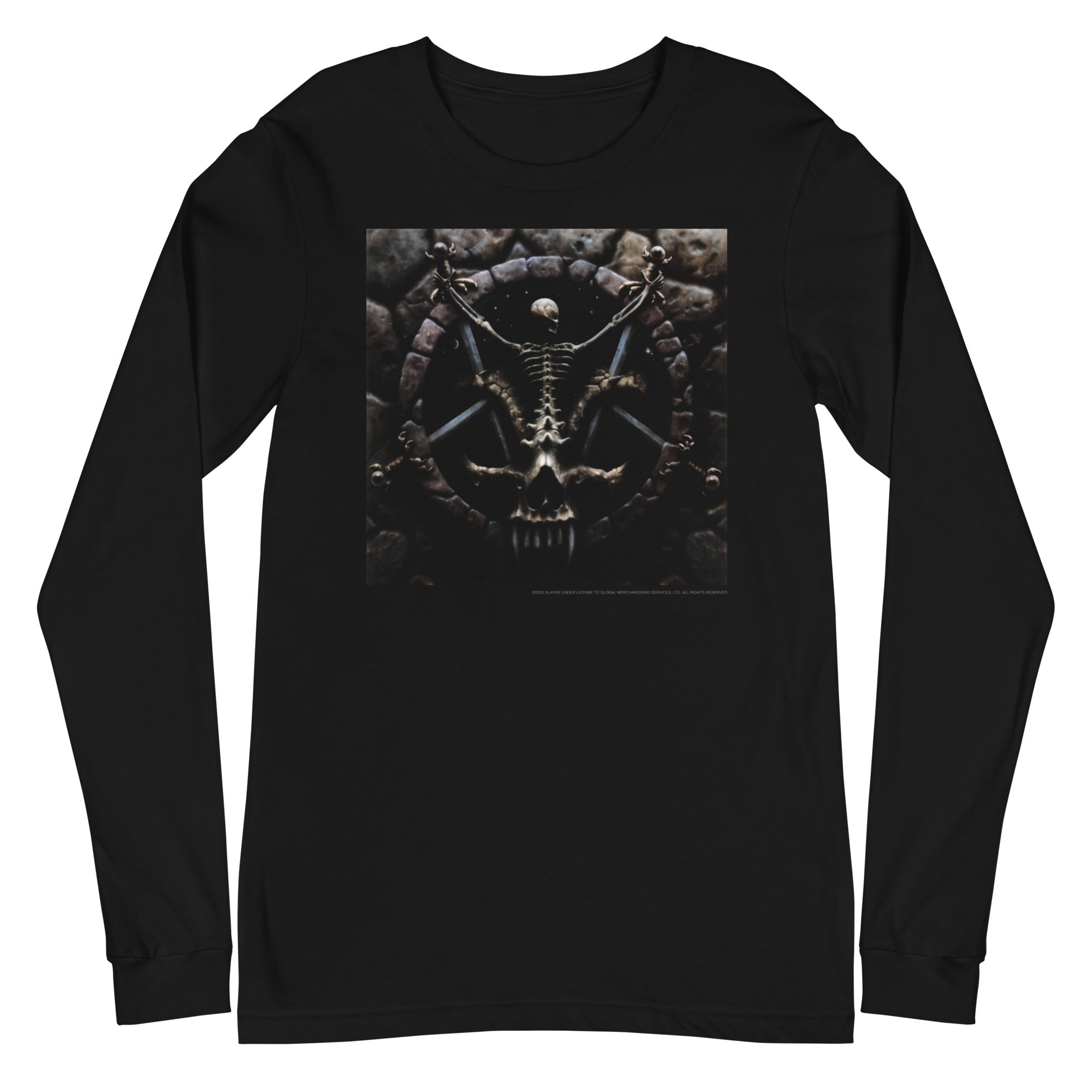 MERCHMOMENT Slayer - Skeleton Pentagram Long Sleeve T-Shirt [Apparel]