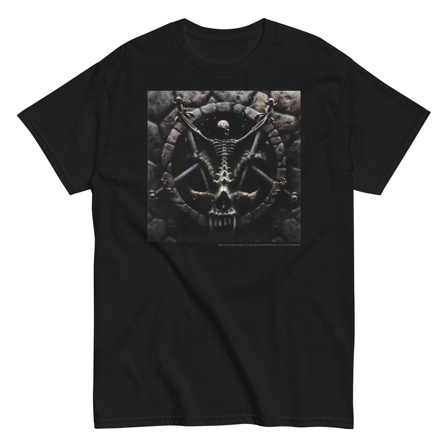 MERCHMOMENT Slayer - Skeleton Pentagram T-Shirt [Apparel]