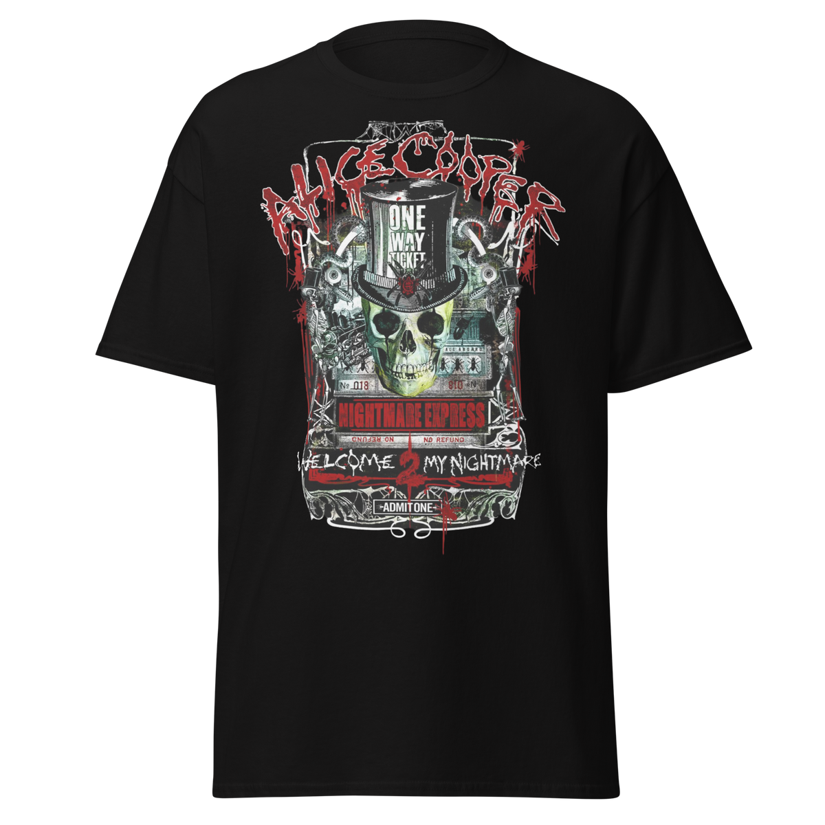 MERCHMOMENT Alice Cooper Nightmare Express Jumbo Print T-Shirt [Apparel]