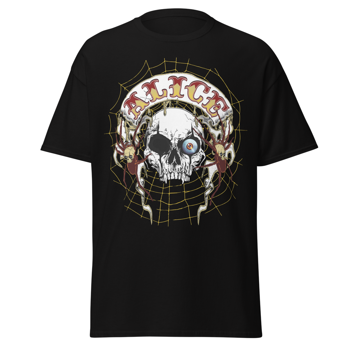 MERCHMOMENT Alice Cooper One Eyed Skull Jumbo Print T-Shirt [Apparel]
