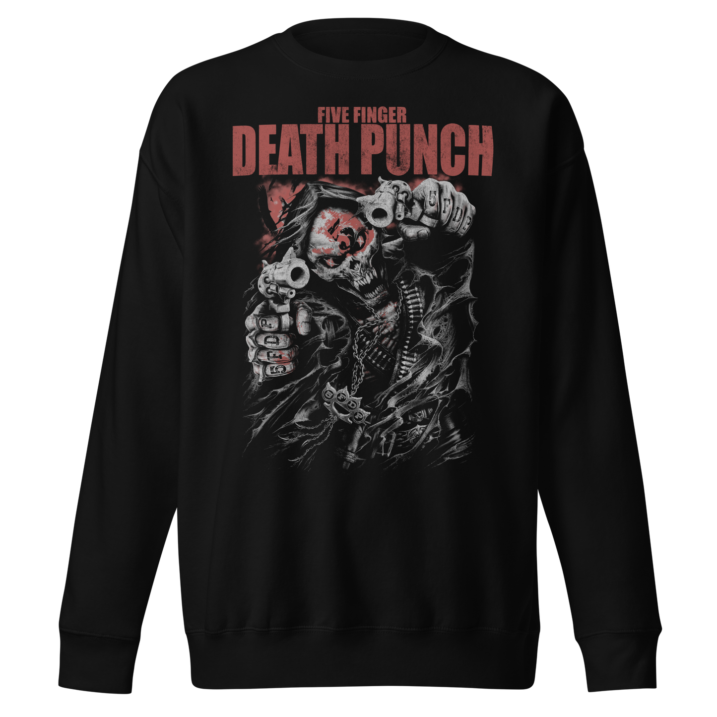 MERCHMOMENT Five Finger Death Punch - Both Barrels Jumbo Print Sweatshirt [Apparel]