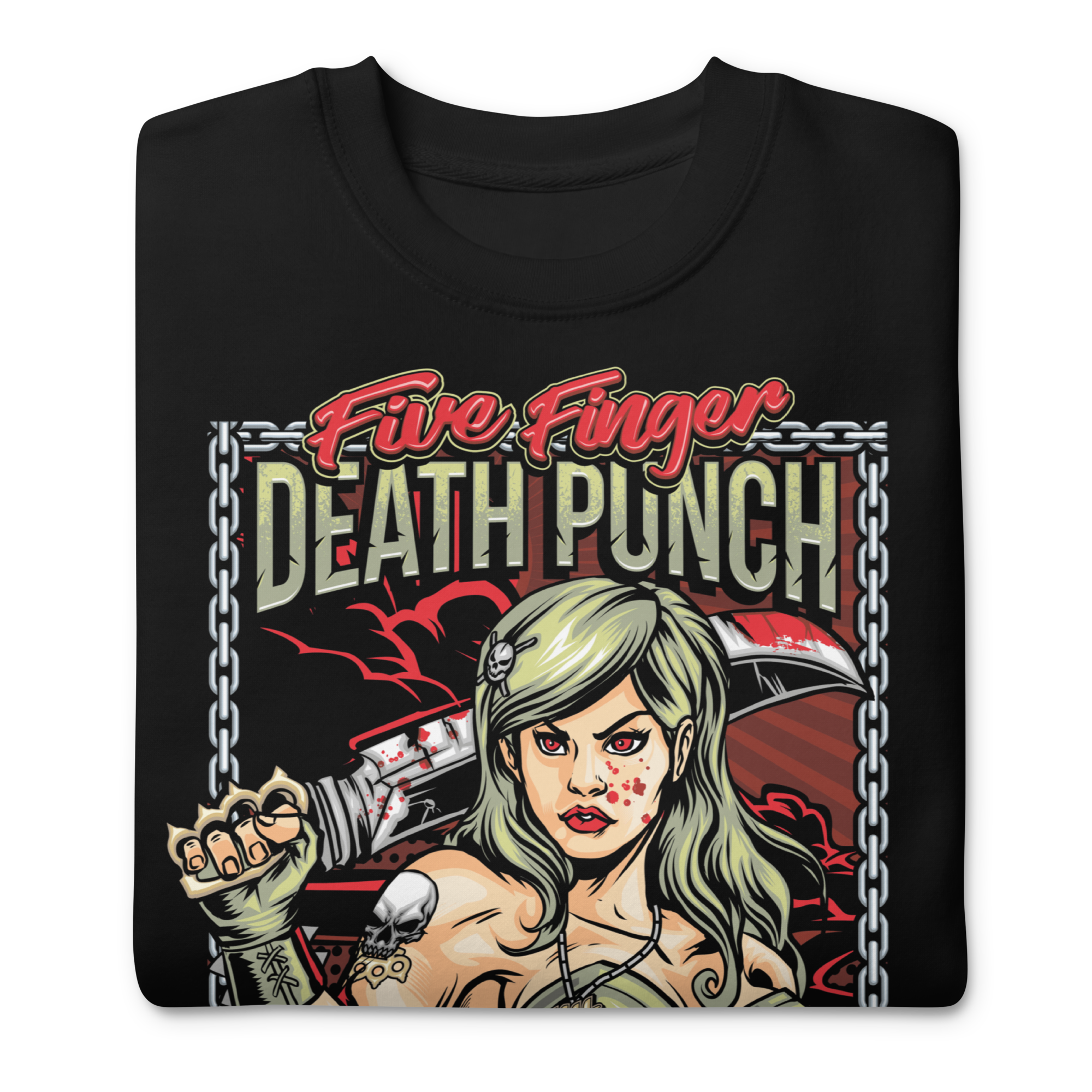 MERCHMOMENT Five Finger Death Punch Machete Sweatshirt [Apparel]