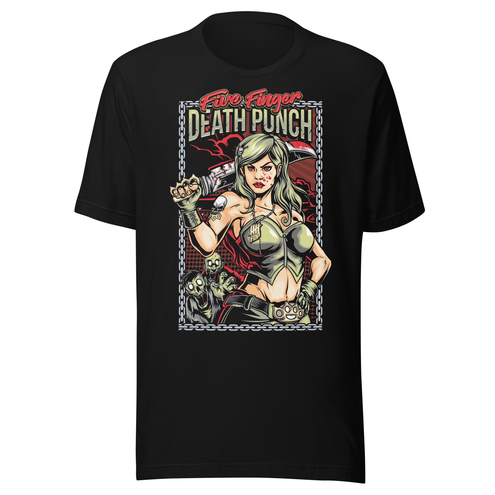 MERCHMOMENT Five Finger Death Punch Machete T-Shirt [Apparel]