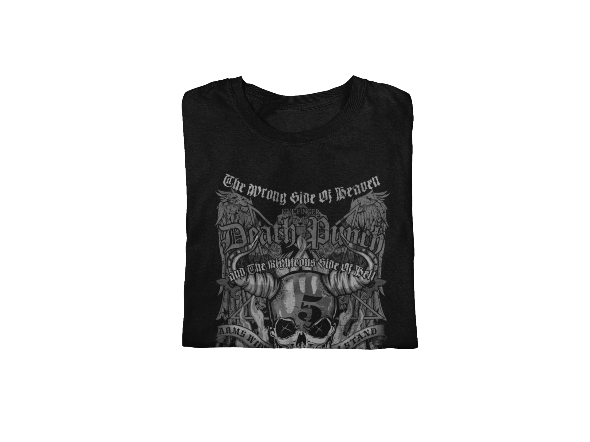 MERCHMOMENT Five Finger Death Punch - Righteous Side of Evil Jumbo Print T-Shirt [Apparel]