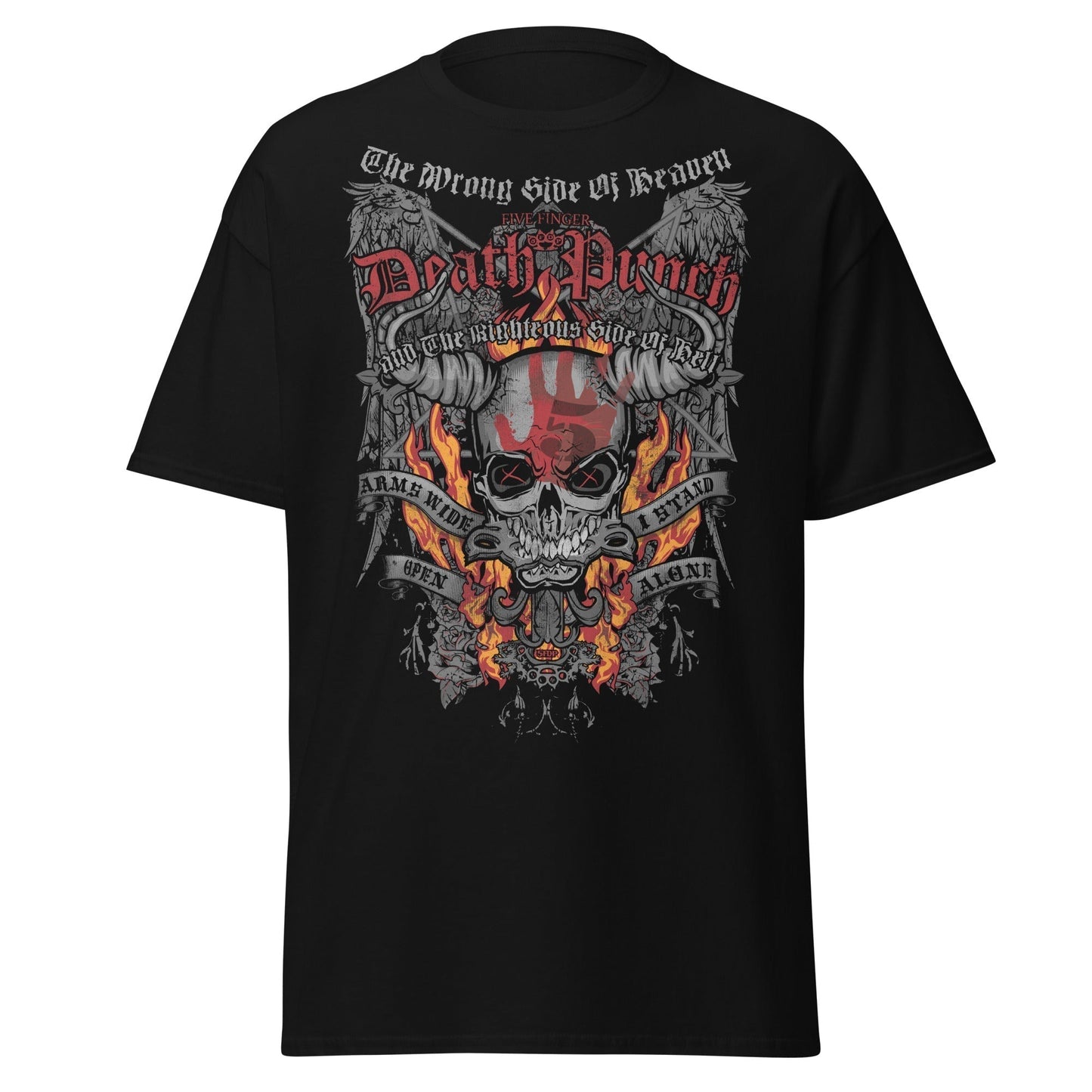 MERCHMOMENT Five Finger Death Punch - Wrong or Righteous Jumbo Print T-Shirt [Apparel]