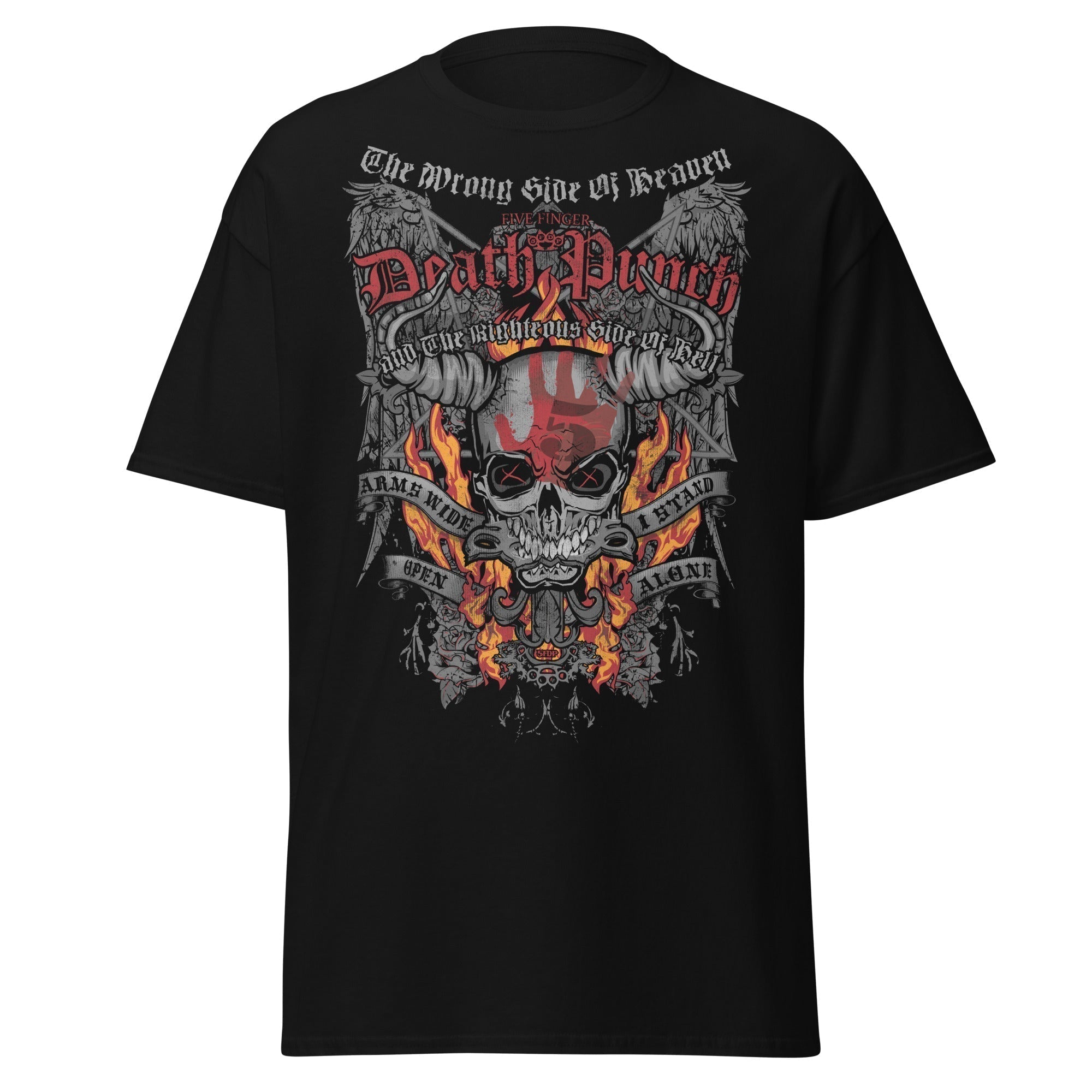 MERCHMOMENT Five Finger Death Punch - Wrong or Righteous Jumbo Print T-Shirt [Apparel]