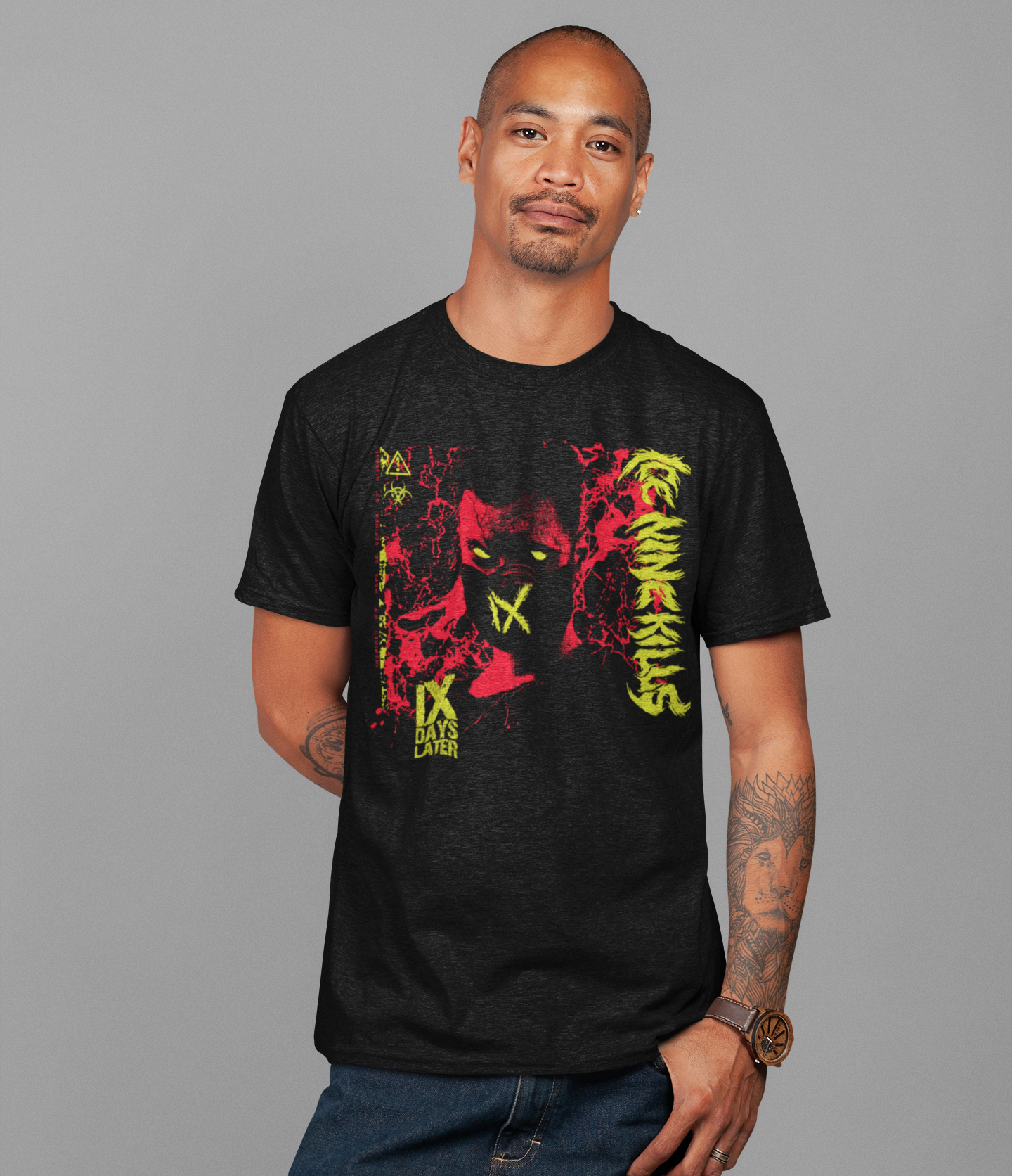 MERCHMOMENT Ice Nine Kills IX Days Later Jumbo Print T-shirt [Apparel]
