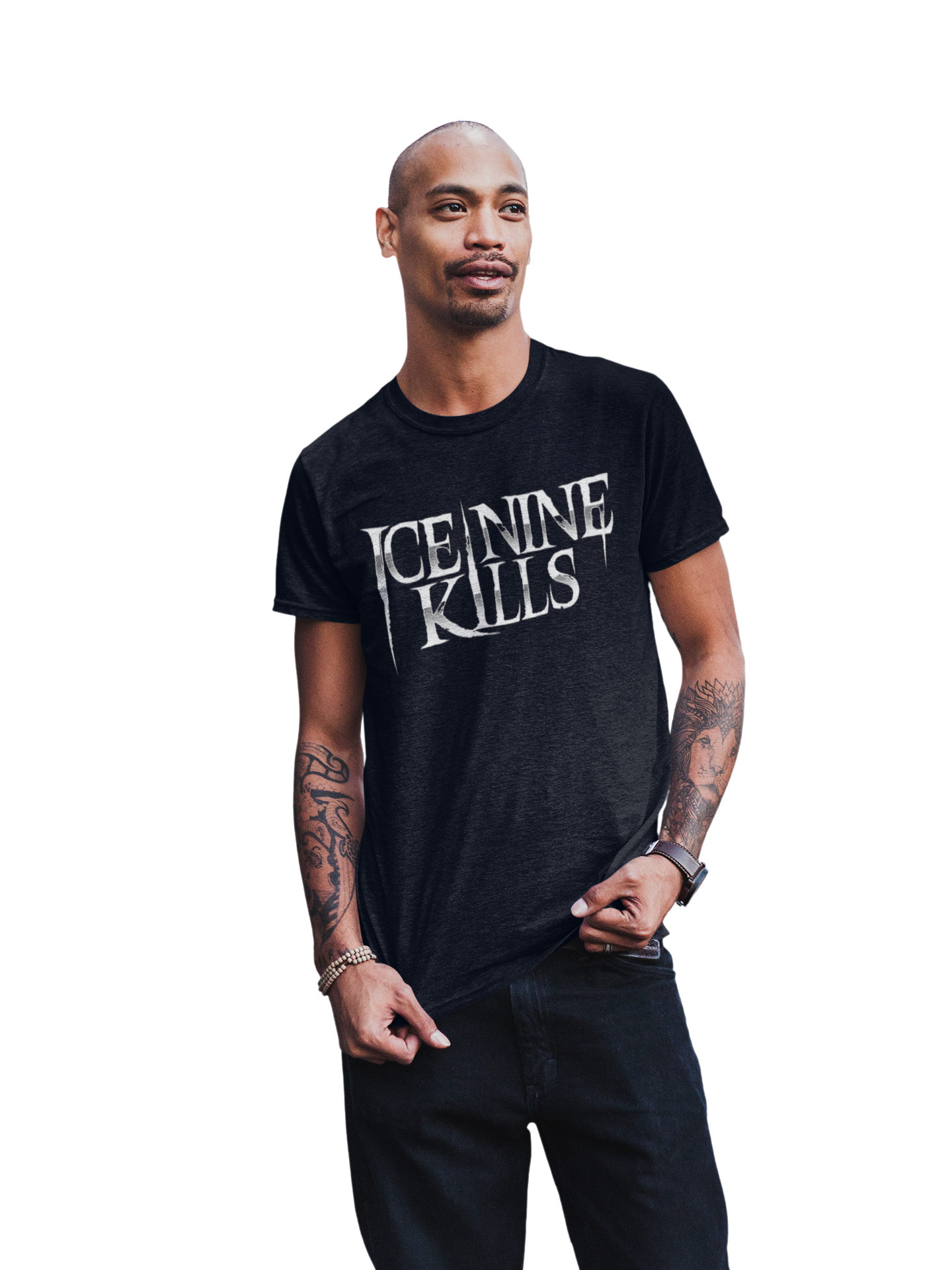MERCHMOMENT Ice Nine Kills Knife Logo Jumbo Print T-shirt [Apparel]