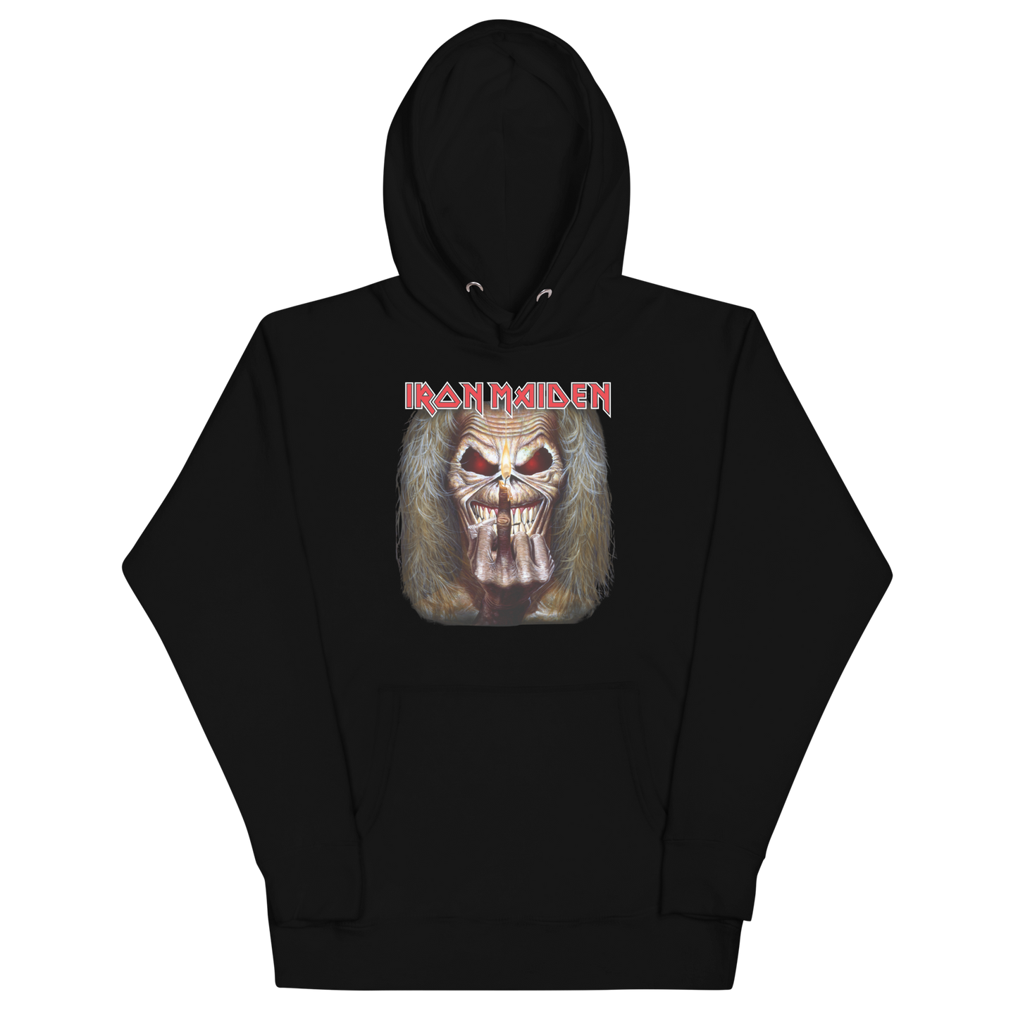 MERCHMOMENT Iron Maiden Candle Finger Classic Hoodie [Apparel]