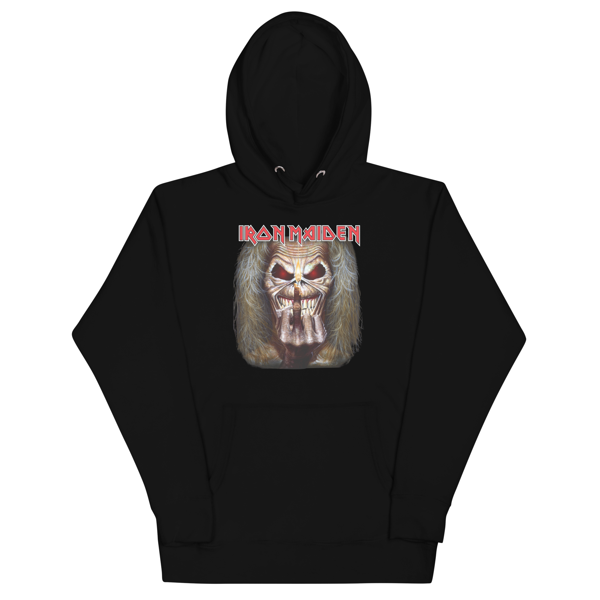 MERCHMOMENT Iron Maiden Candle Finger Classic Hoodie [Apparel]
