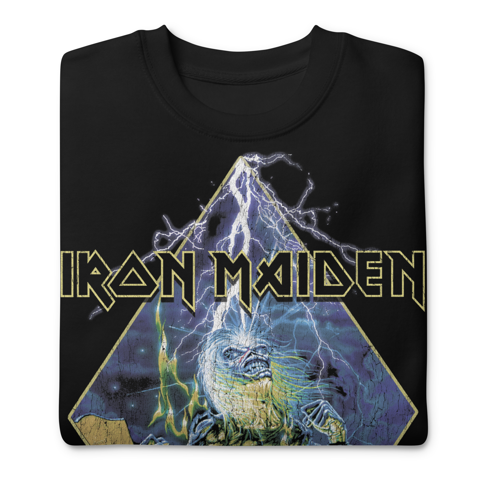 MERCHMOMENT Iron Maiden - Lightning Jumbo Print Sweatshirt [Apparel]