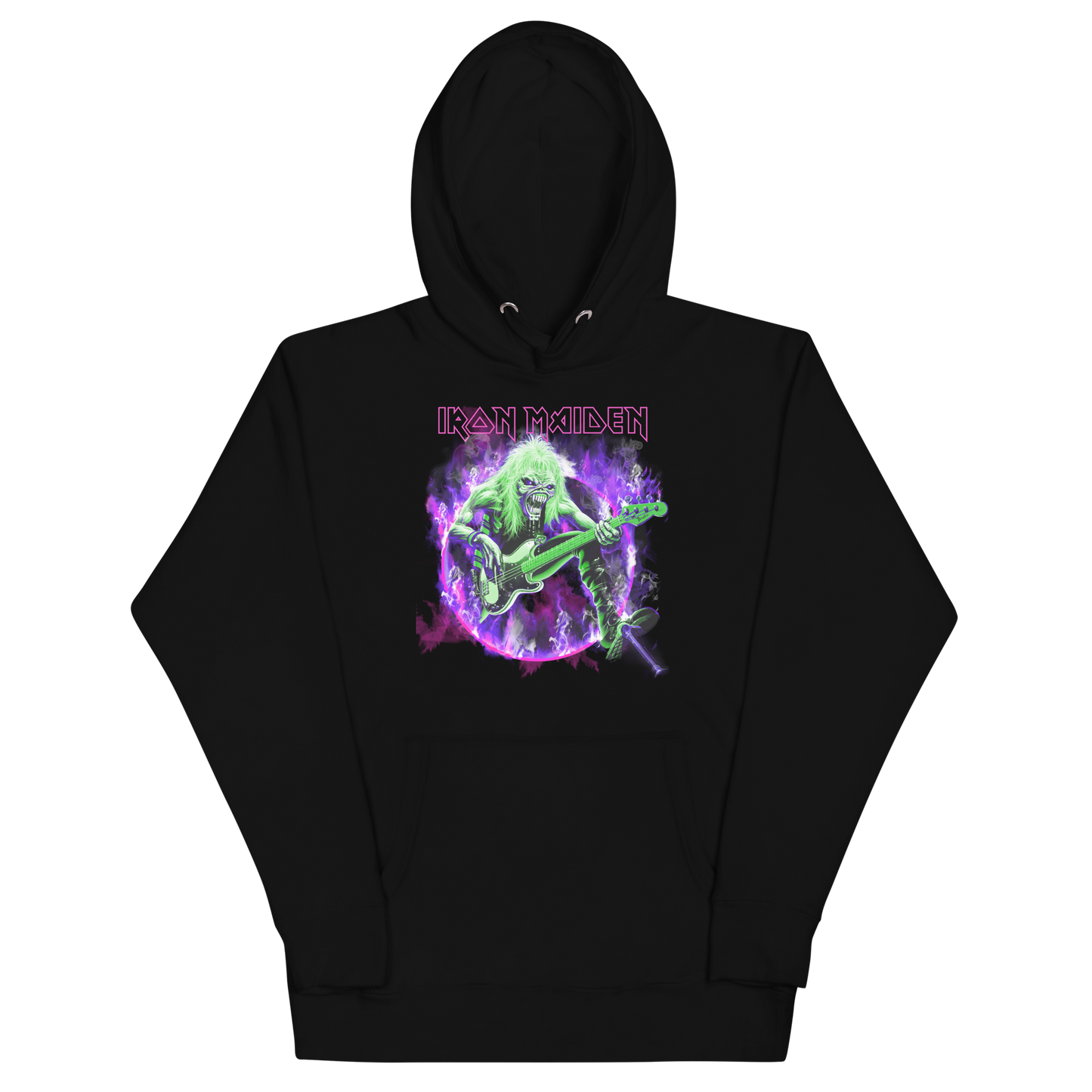 MERCHMOMENT Iron Maiden Purple Guitar Classic Hoodie [Apparel]