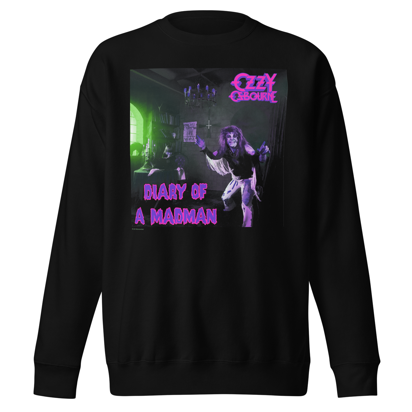 MERCHMOMENT Ozzy Osbourne Purple Diary Jumbo Print Sweatshirt [Apparel]