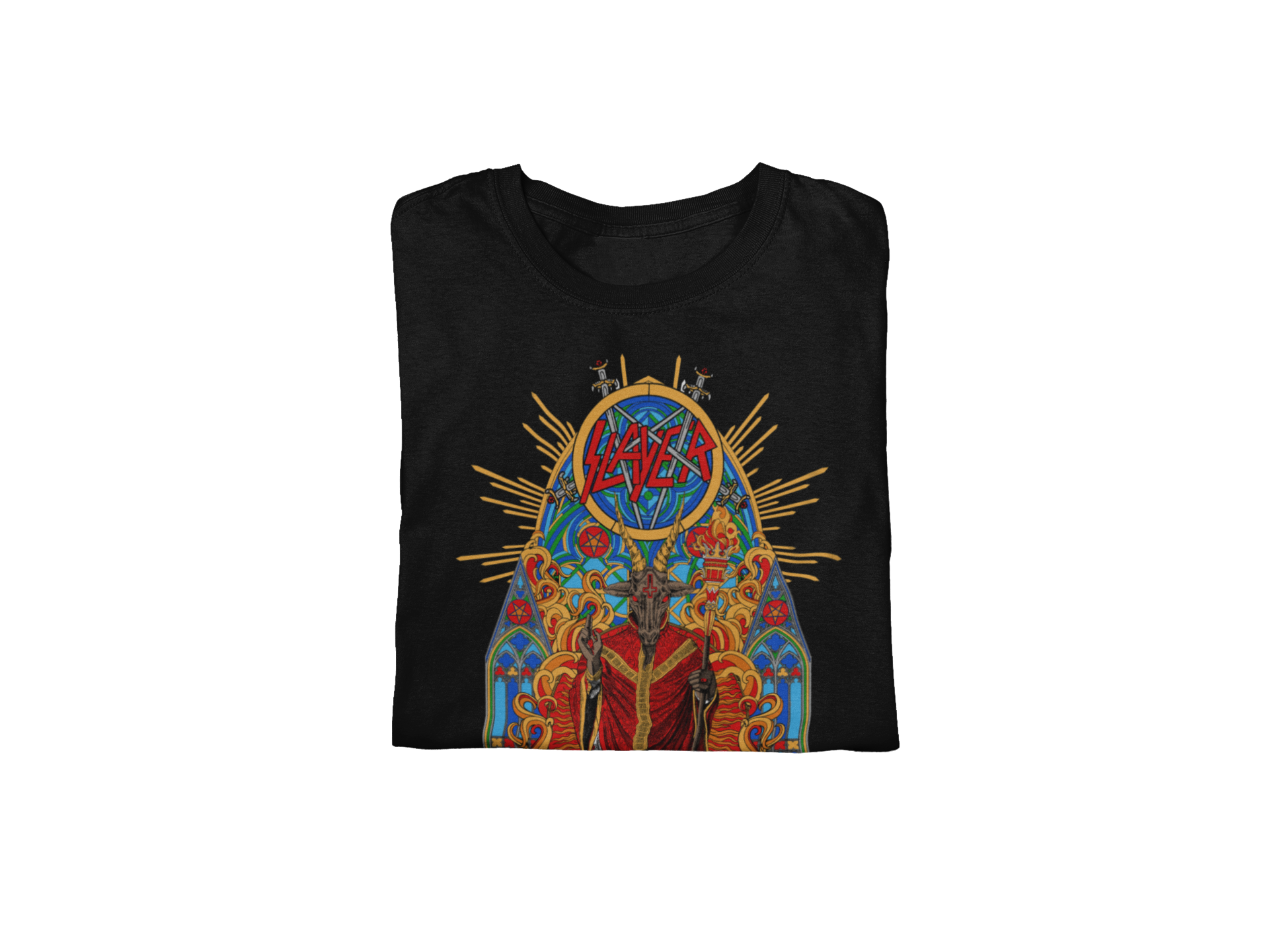 MERCHMOMENT Slayer - Chapel Jumbo Print T-Shirt [Apparel]