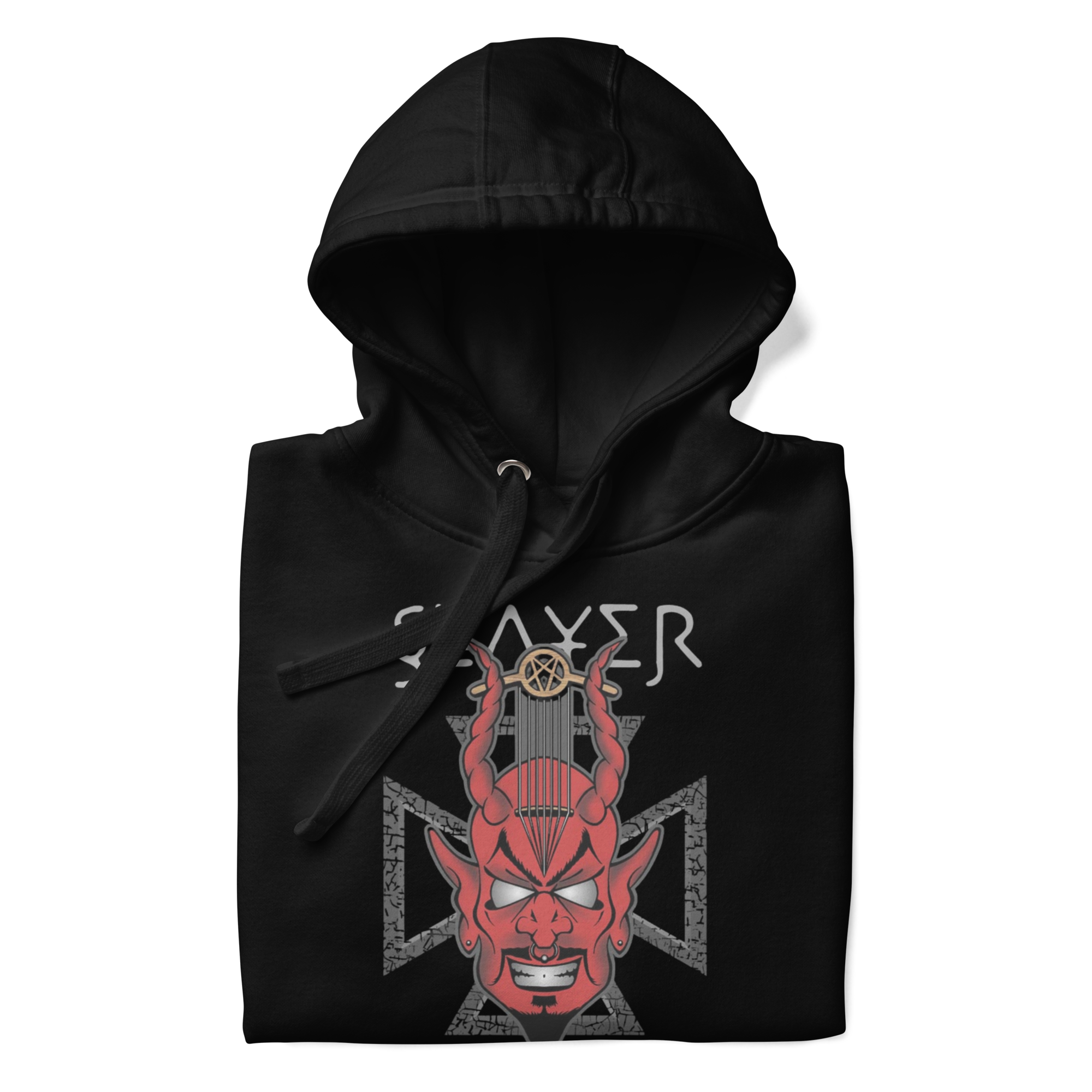 MERCHMOMENT Slayer Devil's Horns Vintage Hoodie [Apparel]
