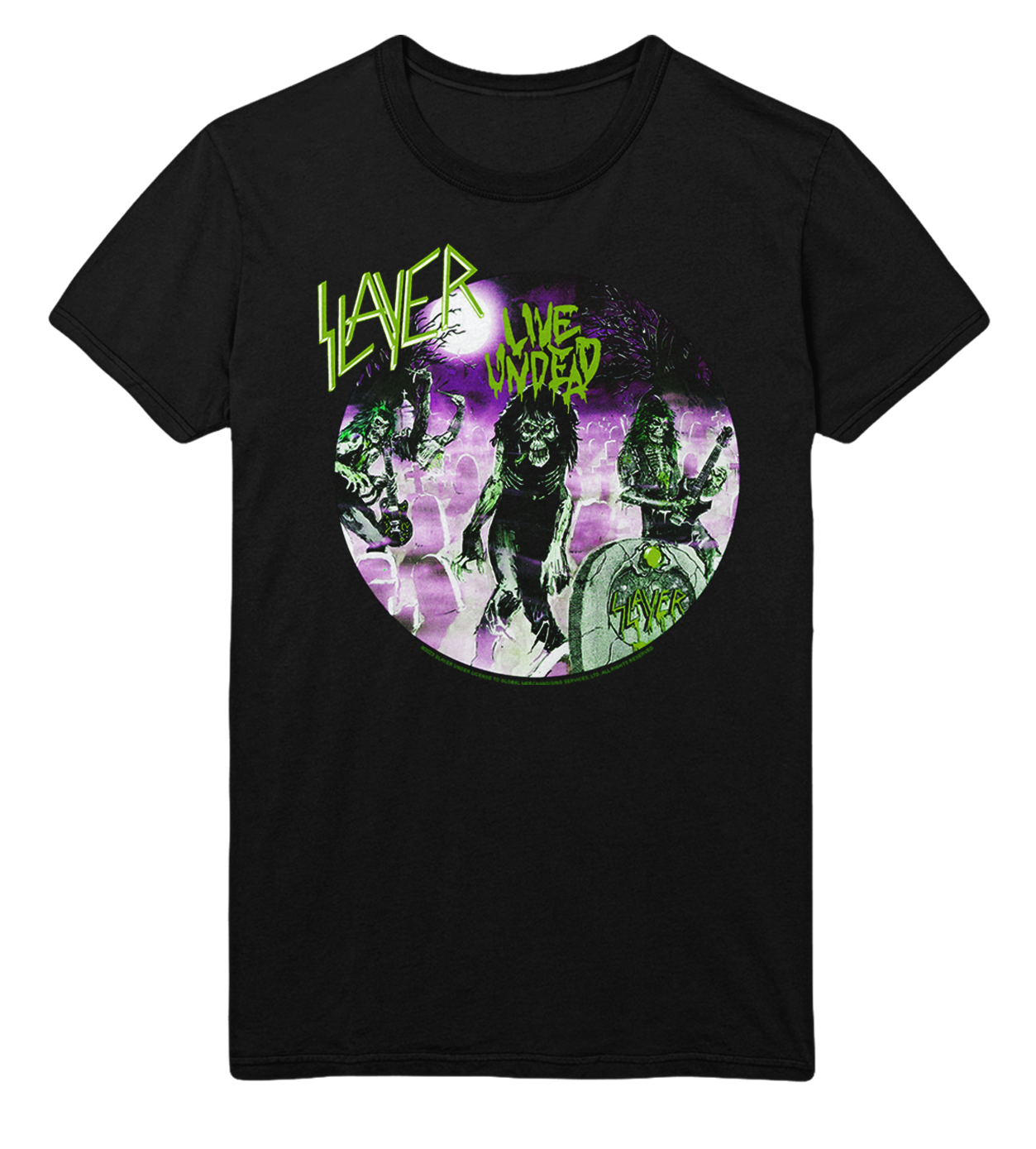 MERCHMOMENT Slayer Green Undead Jumbo Print T-Shirt [Apparel]