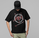 MERCHMOMENT Slayer Sword Logo Jumbo Print T-shirt [Apparel]