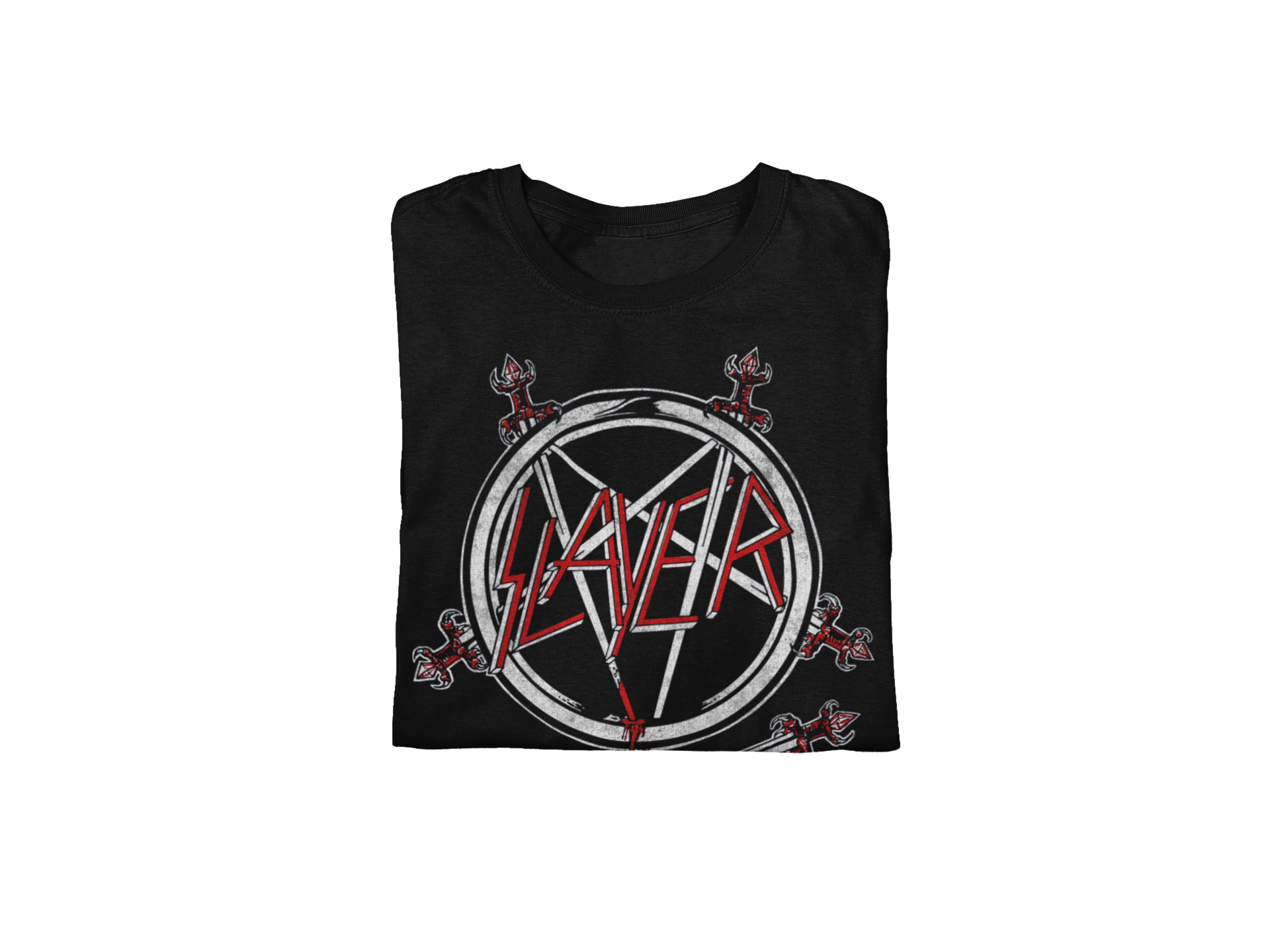 MERCHMOMENT Slayer Sword Logo Jumbo Print T-shirt [Apparel]