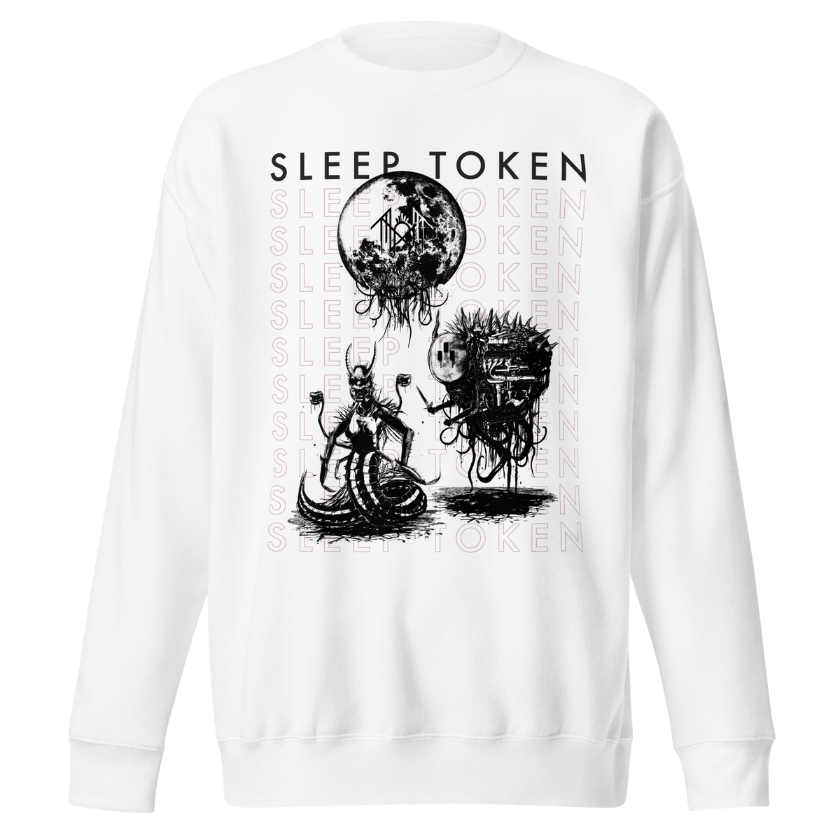 MERCHMOMENT Sleep Token Take Me Back Jumbo Print Sweatshirt [Apparel]